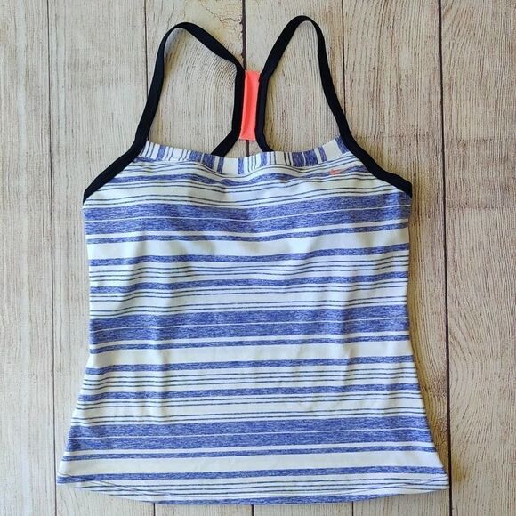 Nike striped halter athletic tank top sz M/10 - Picture 2 of 8